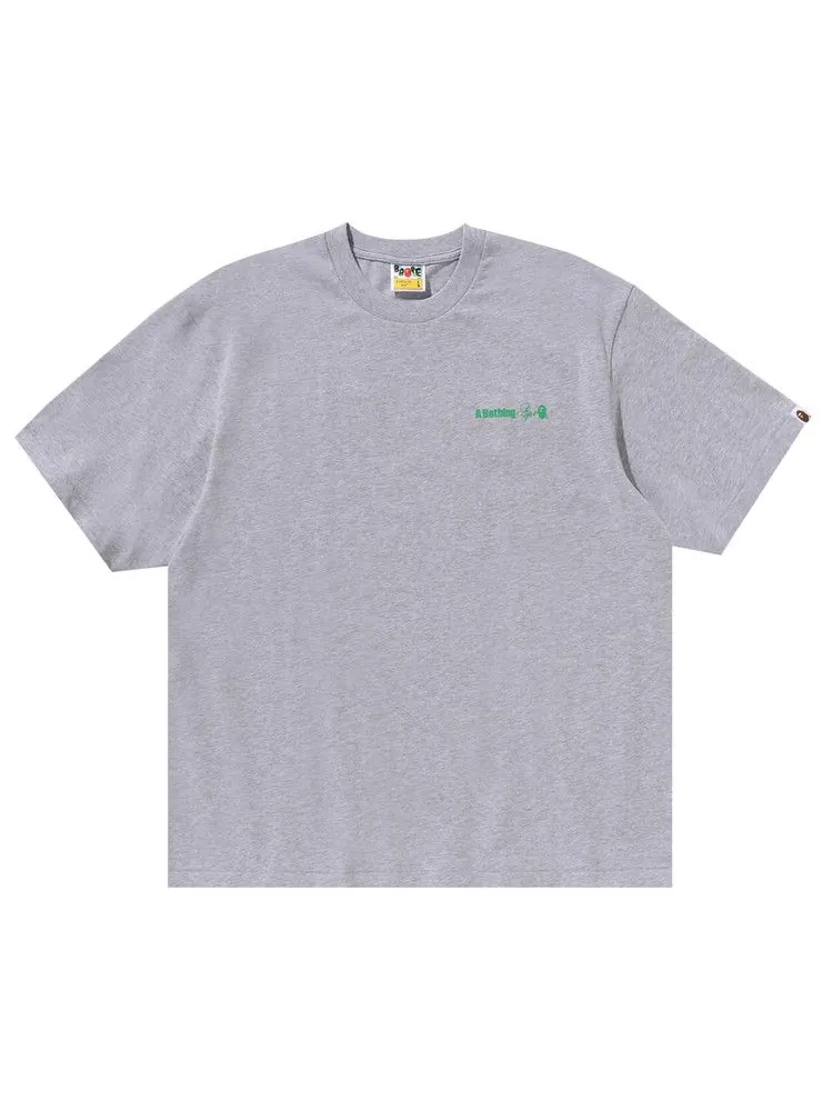 Футболка BAPE Water Print Logo Relaxed Fit Tee — изображение 1 из 4, серый