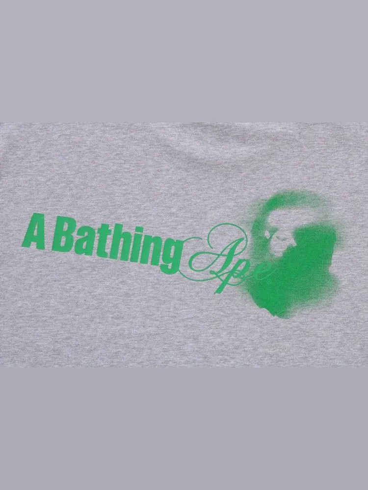 Футболка BAPE Water Print Logo Relaxed Fit Tee — изображение 4 из 4, серый
