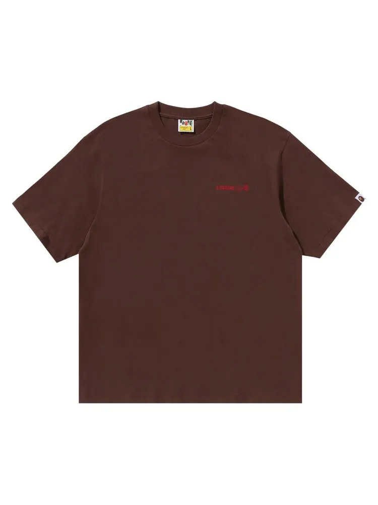 Футболка BAPE Water Print Logo Relaxed Fit Tee 'Brown' — изображение 1 из 4, коричневый