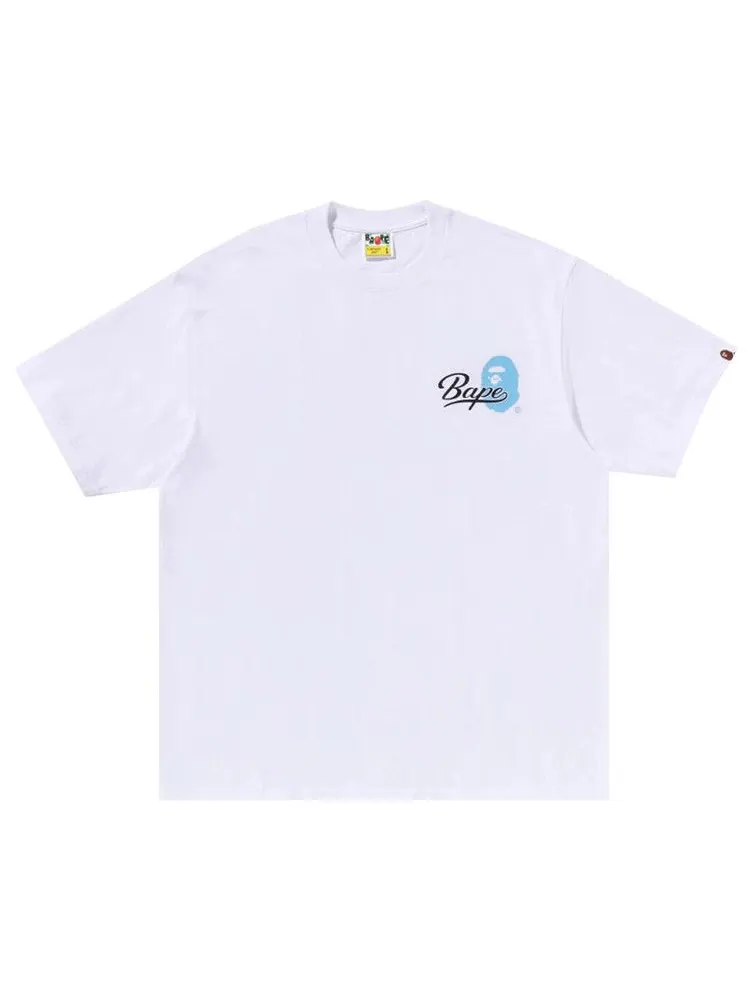 Футболка BAPE Cursive College Logo Relaxed Fit Tee — изображение 1 из 2, белый
