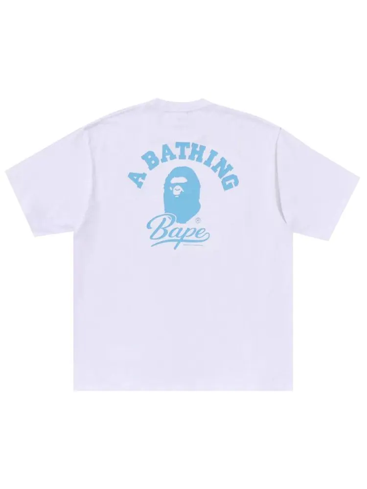 Футболка BAPE Cursive College Logo Relaxed Fit Tee — изображение 2 из 2, белый