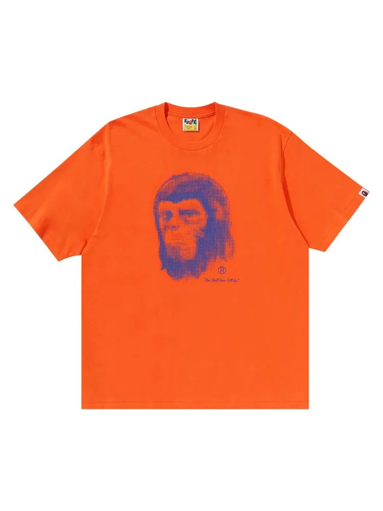 Футболка BAPE Pixel Comic Ape Head Relaxed Fit Tee — изображение 1 из 2, оранжевый