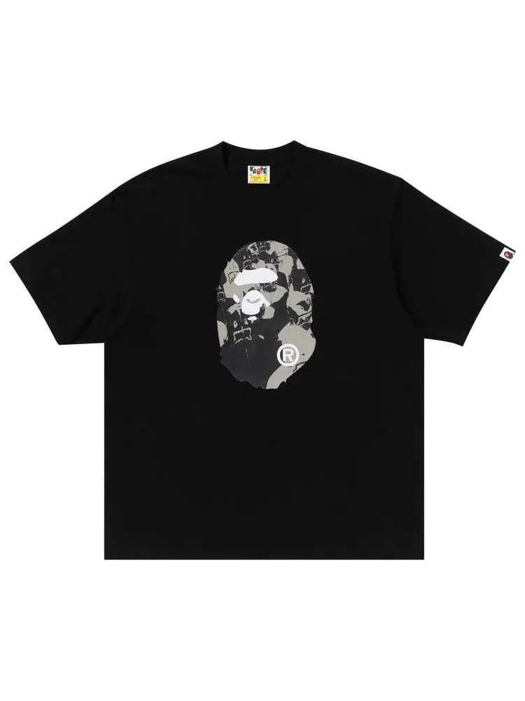 Футболка BAPE Shark Seijin Ape Head Relaxed Fit Tee — изображение 1 из 2, черный