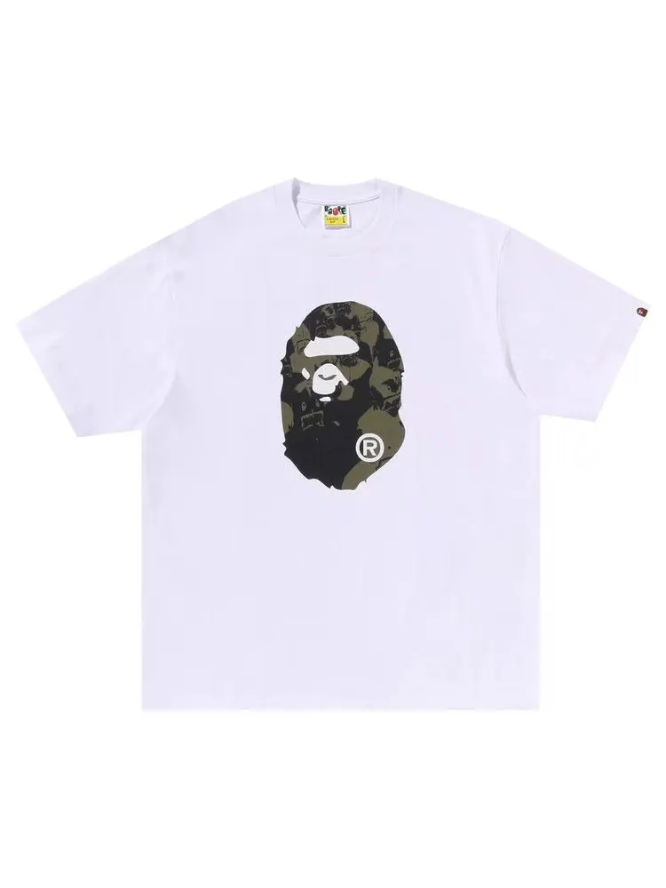 Футболка BAPE Shark Seijin Ape Head Relaxed Fit Tee — изображение 1 из 2, белый