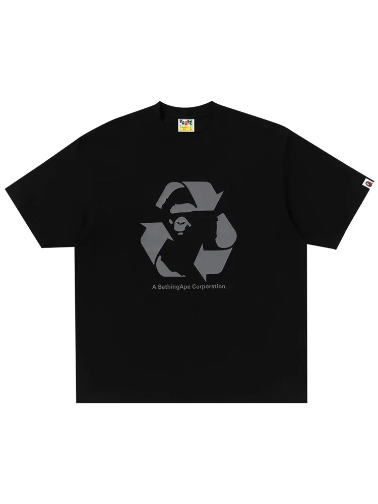 Футболка BAPE Recycle Motif Relaxed Fit Tee — изображение 1 из 3, черный