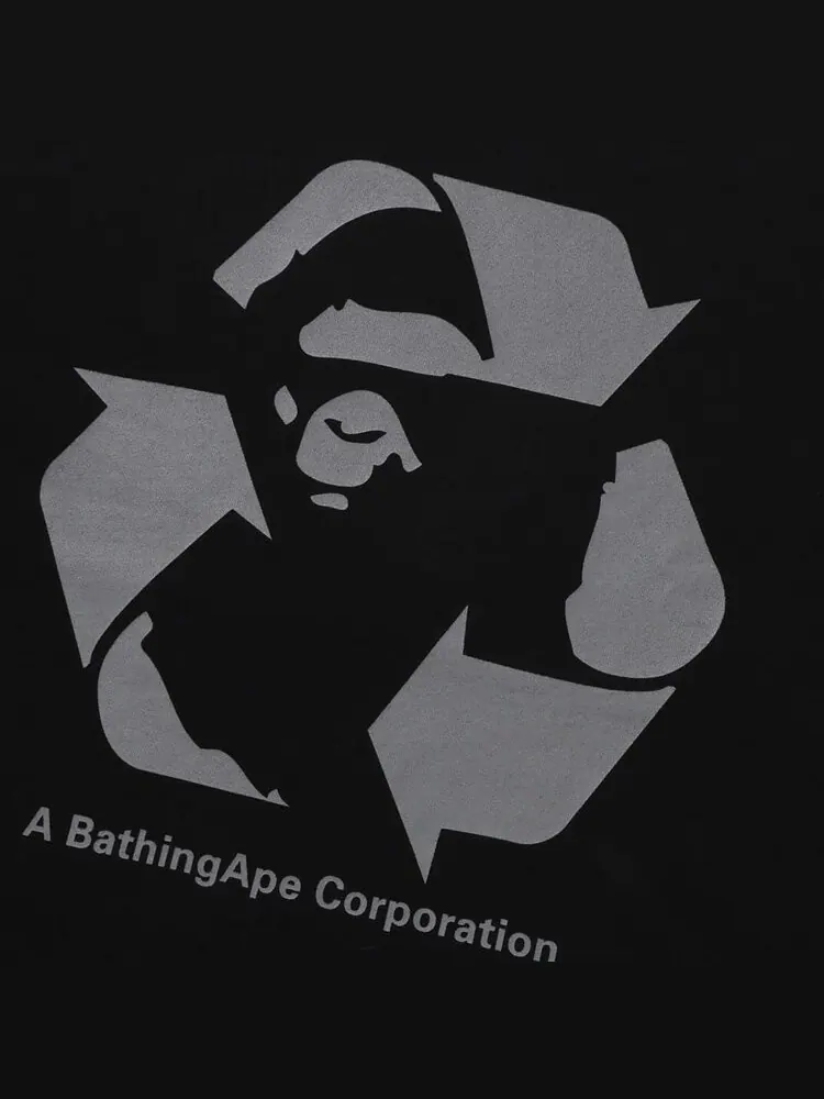 Футболка BAPE Recycle Motif Relaxed Fit Tee — изображение 3 из 3, черный