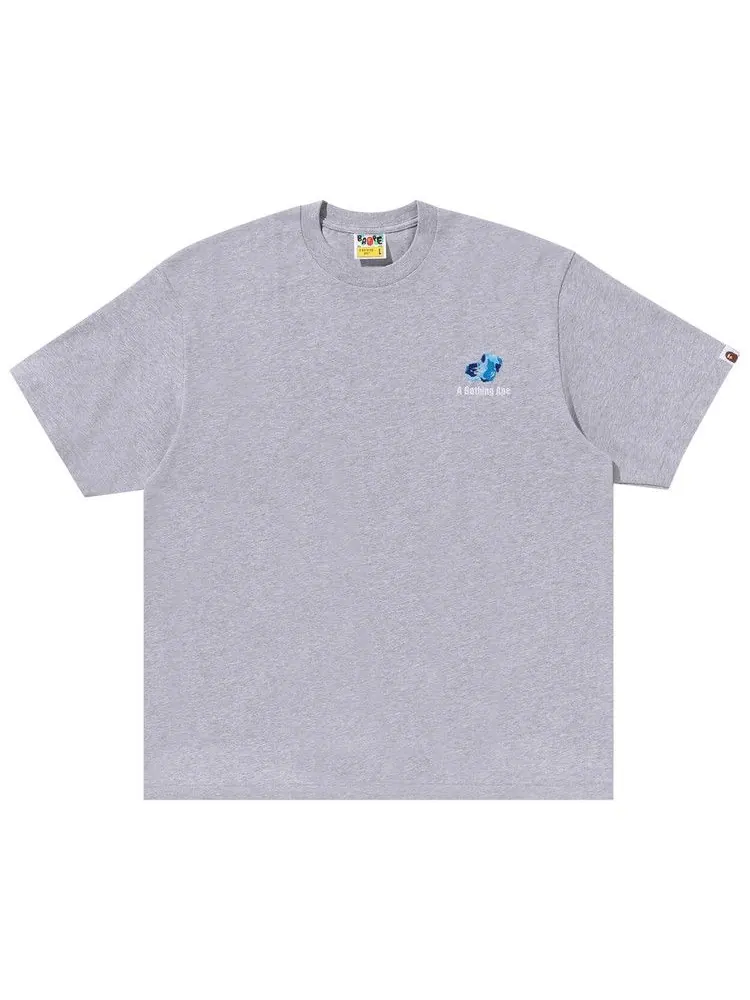 Футболка BAPE ABC Camo Logo Relaxed Fit Tee — изображение 1 из 3, серый