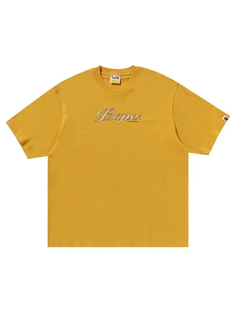 Футболка BAPE Logo Relaxed Fit Tee — изображение 1 из 4, желтый