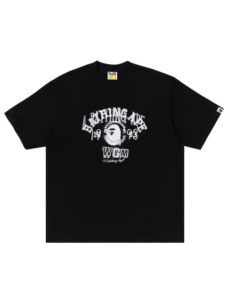 Футболка BAPE Layered College Relaxed Fit Tee 'Black' — изображение 1 из 3, черный