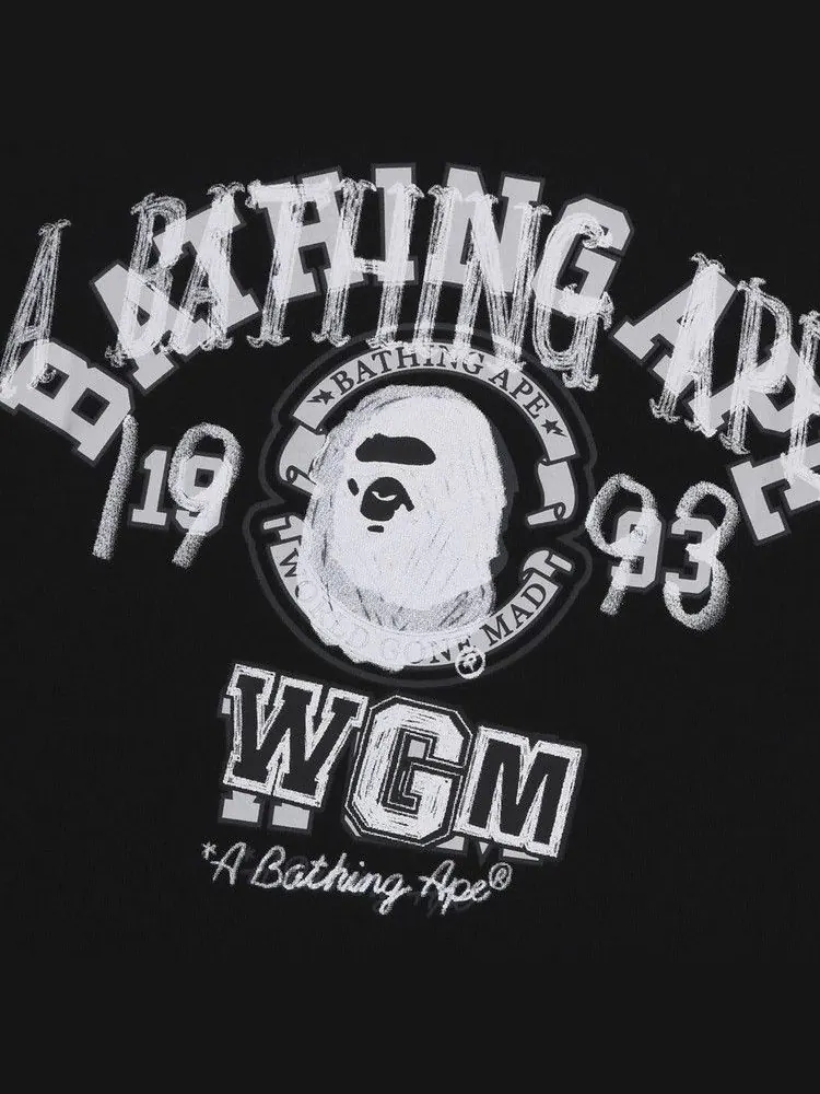 Футболка BAPE Layered College Relaxed Fit Tee 'Black' — изображение 3 из 3, черный