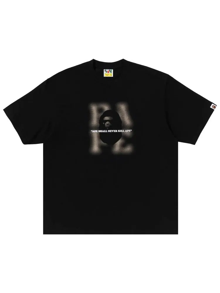Футболка BAPE Blur Logo Relaxed Fit Tee — изображение 1 из 2, черный