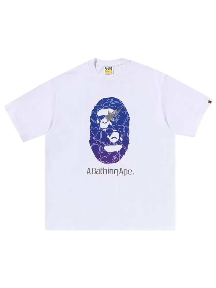 Футболка BAPE Line Camo Ape Head Relaxed Fit Tee — изображение 1 из 2, белый
