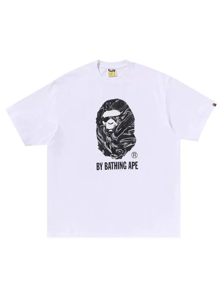 Футболка BAPE Marbling Camo By Bathing Ape Relaxed Fit Tee — изображение 1 из 3, белый