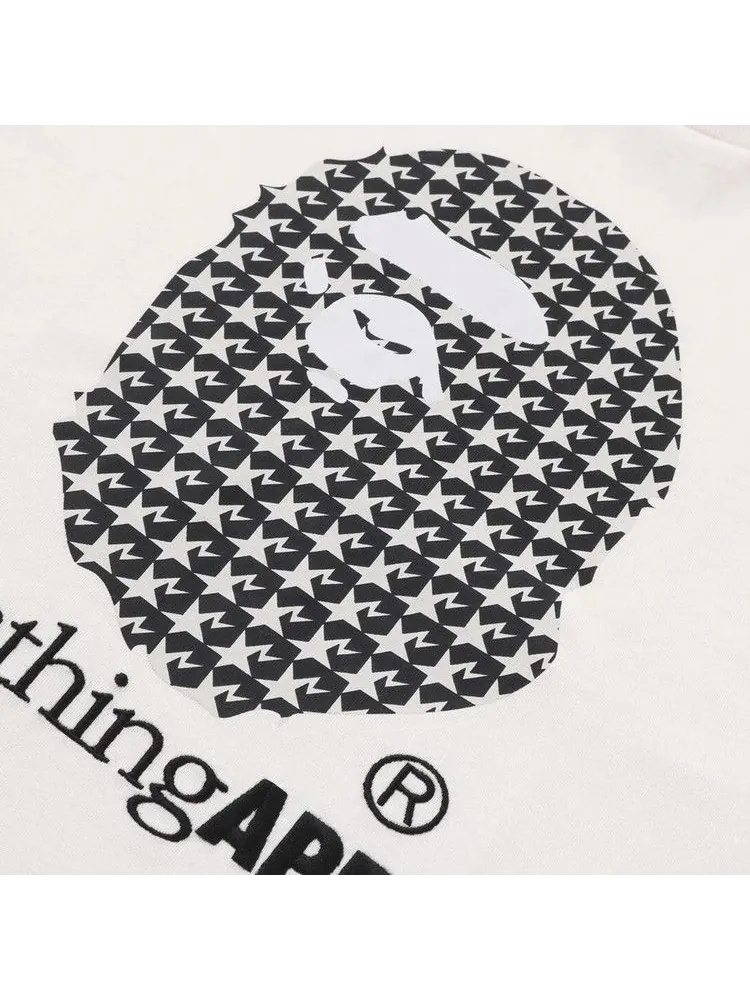 Футболка BAPE Sta Houndstooth By Bathing Ape Relaxed Fit Tee — изображение 3 из 3, белый