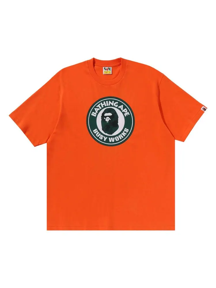 Футболка BAPE Floral Solid Camo Busy Works Relaxed Fit Tee — изображение 1 из 3, оранжевый
