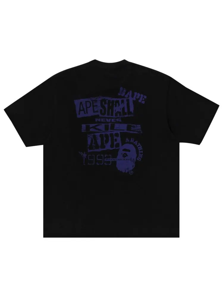 Футболка BAPE Screen Print Stencil Logo Relaxed Fit Tee — изображение 2 из 2, черный