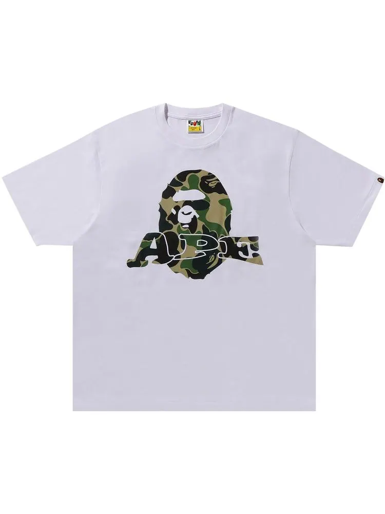 Футболка BAPE ABC Camo Ape Head Relaxed Fit Tee 'White' — изображение 1 из 2, белый
