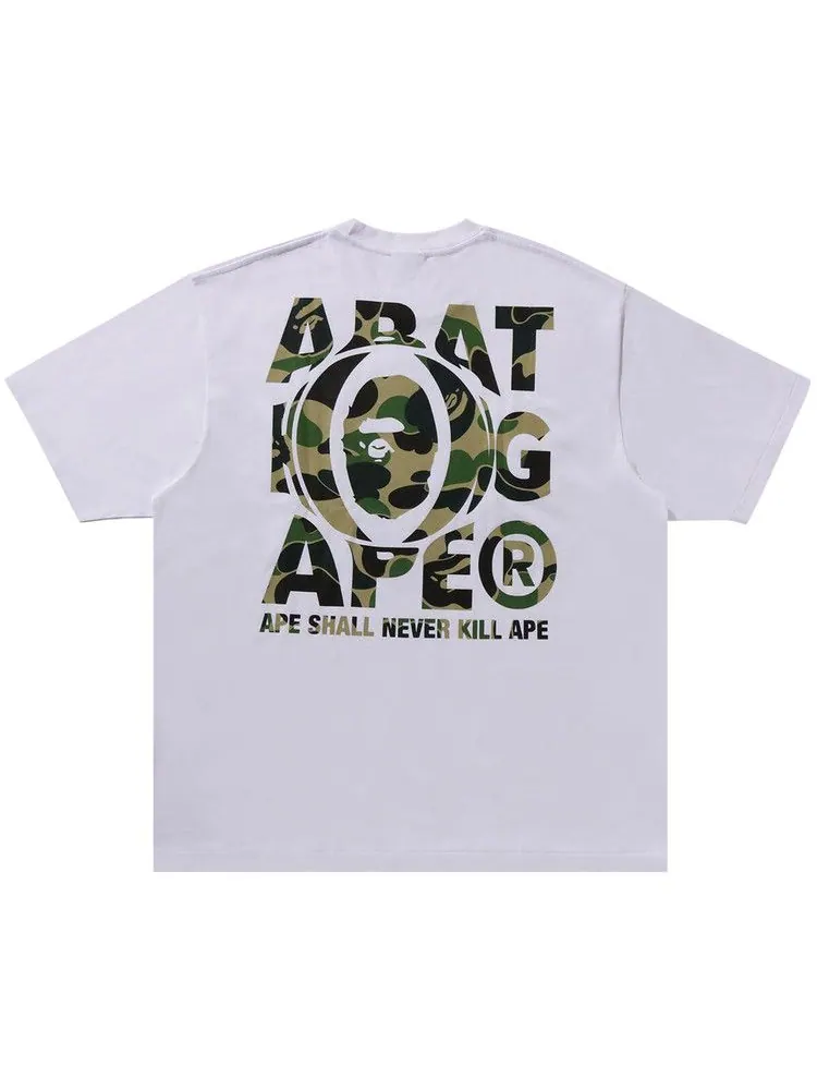 Футболка BAPE ABC Camo Ape Head Relaxed Fit Tee 'White' — изображение 2 из 2, белый