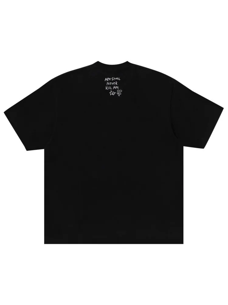 Футболка BAPE Hand Drawn Logo Relaxed Fit Tee — изображение 2 из 3, черный