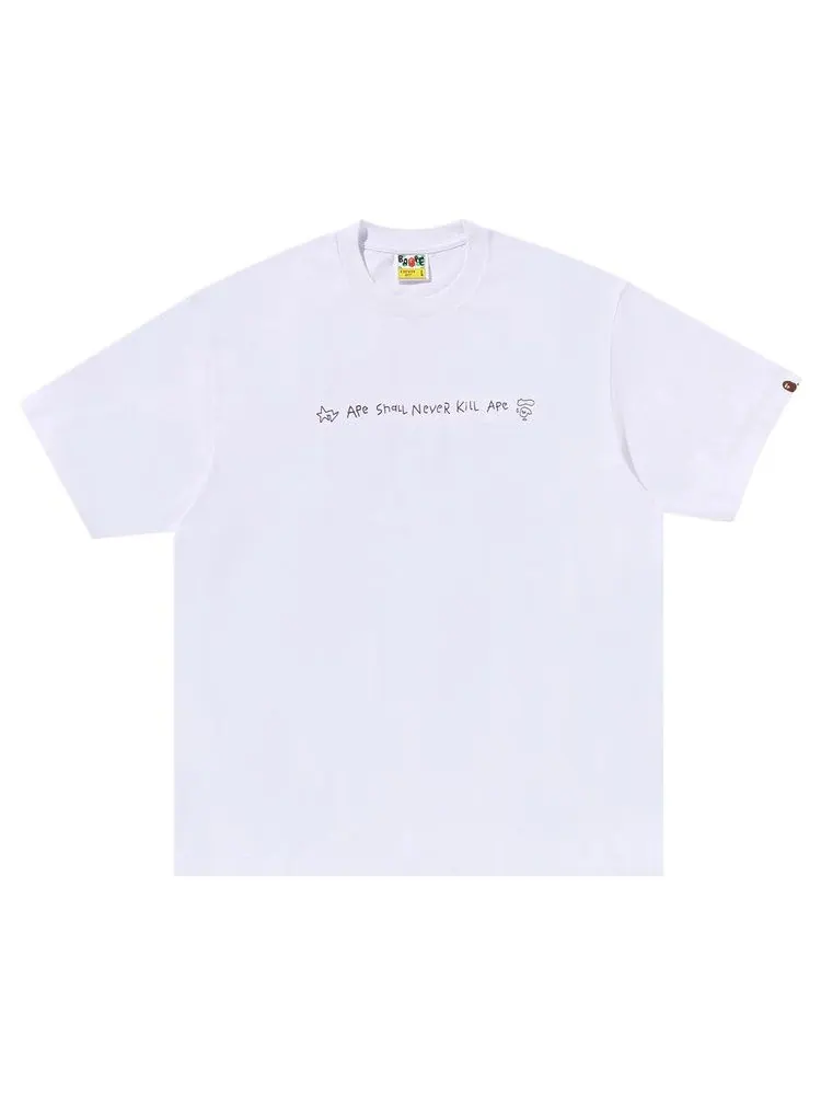 Футболка BAPE Hand Drawn Logo Relaxed Fit Tee — изображение 1 из 3, белый