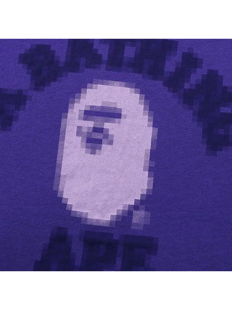 Футболка BAPE Pixal College Relaxed Fit Tee 'Purple' — изображение 3 из 3, фиолетовый
