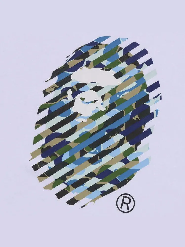 Футболка BAPE ABC Camo Illusion Ape Head Relaxed Fit Tee — изображение 3 из 3, белый