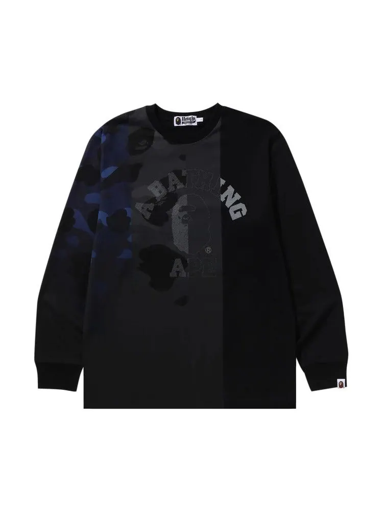 Футболка BAPE Patch Work Print Long-Sleeve Tee — изображение 1 из 2, черный