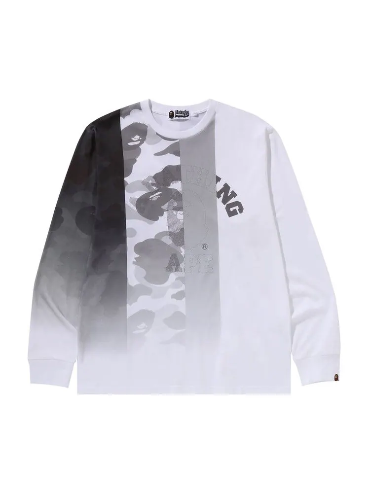 Футболка BAPE Patch Work Print Long-Sleeve Tee — изображение 1 из 1, белый