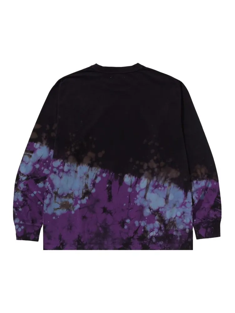 Футболка BAPE Tie Dye Ape Head Relaxed Fit Long-Sleeve Tee — изображение 2 из 2, черный
