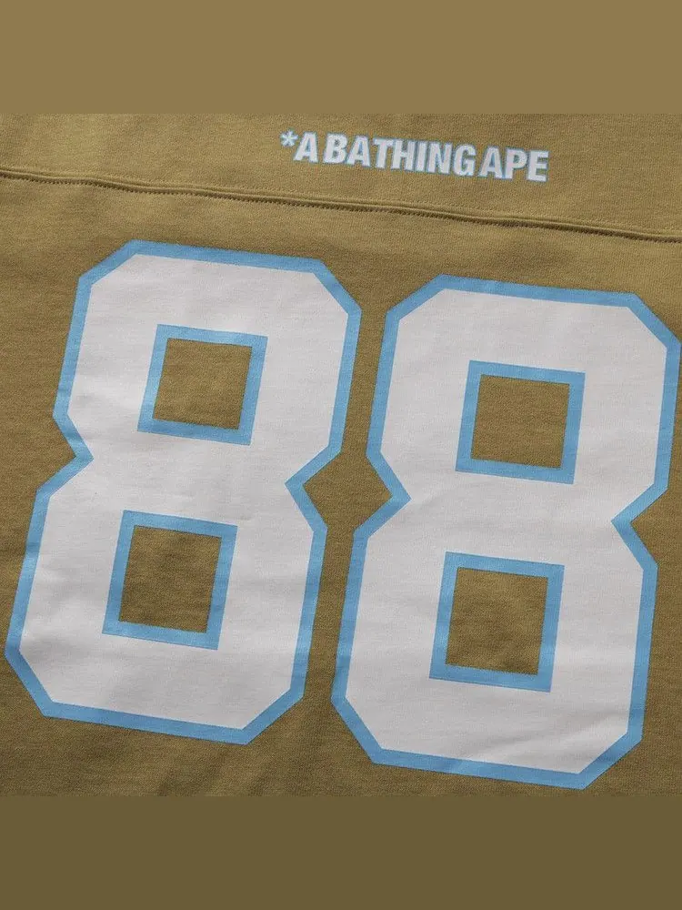 Футболка BAPE Football Relaxed Fit Long-Sleeve Tee — изображение 3 из 3, бежевый