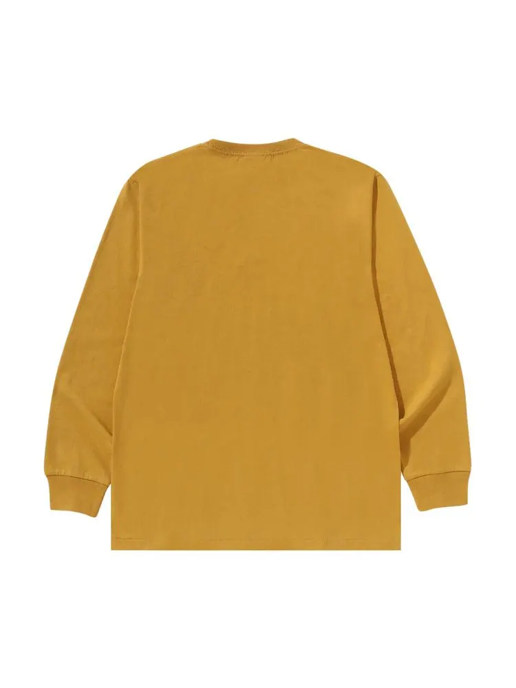 Футболка BAPE College Long-Sleeve Tee — изображение 2 из 2, желтый