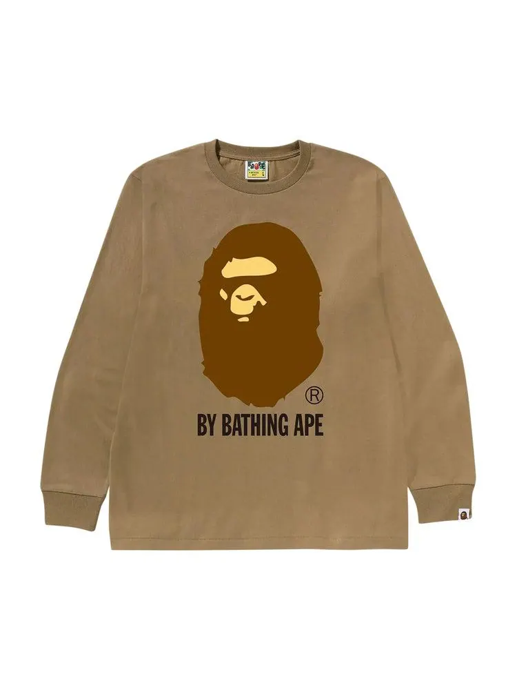 Футболка BAPE By Bathing Ape Long-Sleeve Tee — изображение 1 из 2, бежевый