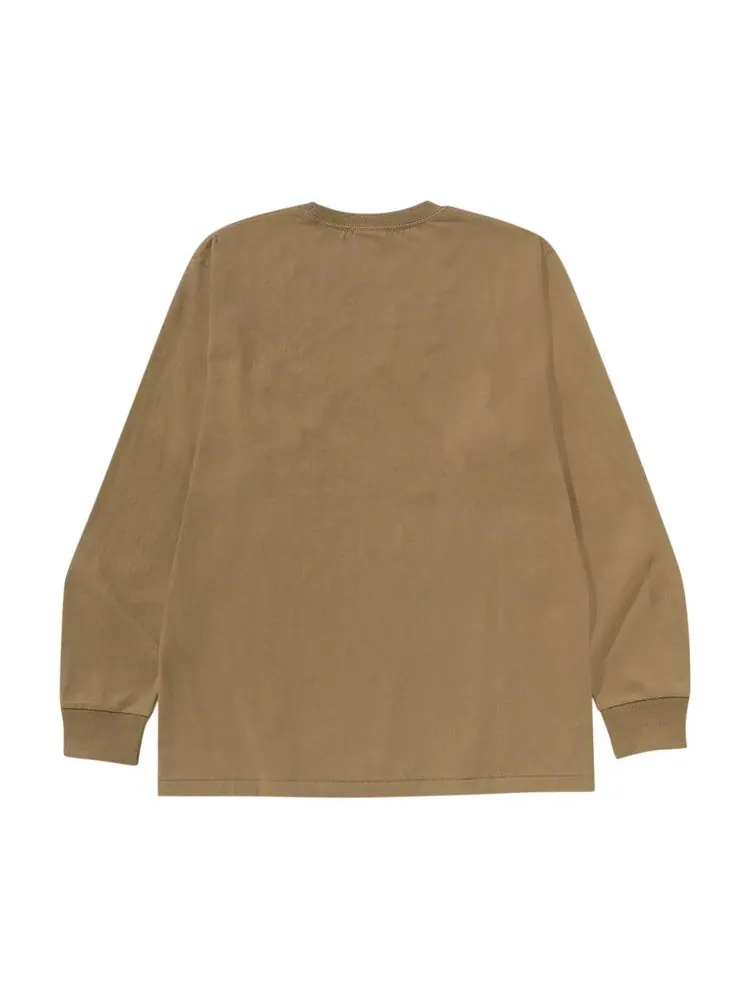Футболка BAPE By Bathing Ape Long-Sleeve Tee — изображение 2 из 2, бежевый