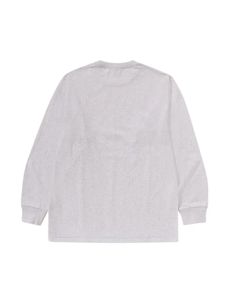 Футболка BAPE By Bathing Ape Long-Sleeve Tee — изображение 2 из 2, серый