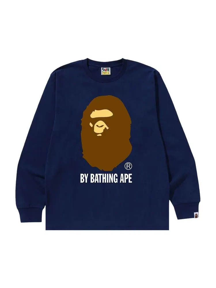 Футболка BAPE By Bathing Ape Long-Sleeve Tee — изображение 1 из 2, темно-синий