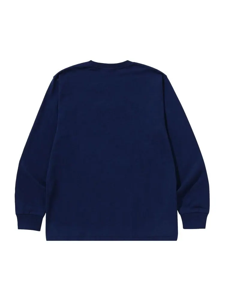 Футболка BAPE By Bathing Ape Long-Sleeve Tee — изображение 2 из 2, темно-синий
