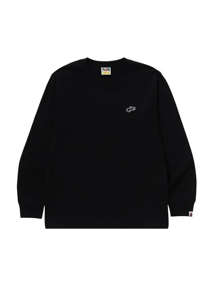 Футболка BAPE Sta One Point Long-Sleeve Tee — изображение 1 из 1, черный