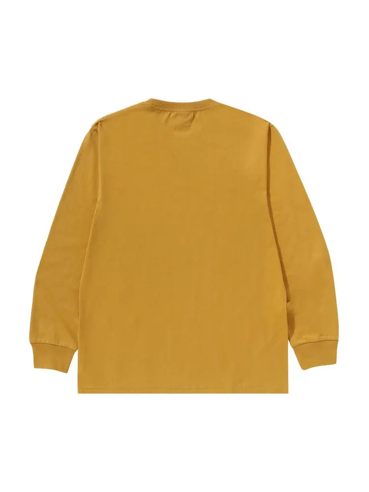Футболка BAPE By Bathing Ape Long-Sleeve Tee — изображение 2 из 2, желтый