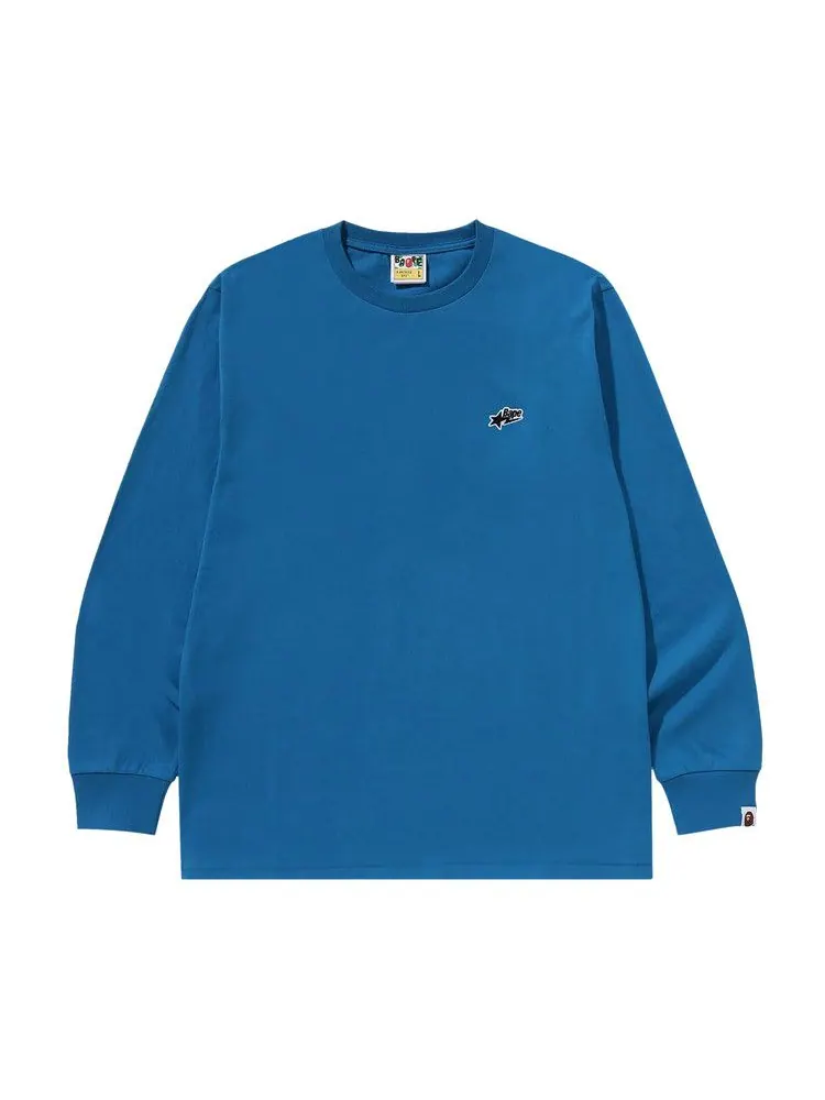 Футболка BAPE Sta One Point Long-Sleeve Tee — изображение 1 из 1, синий