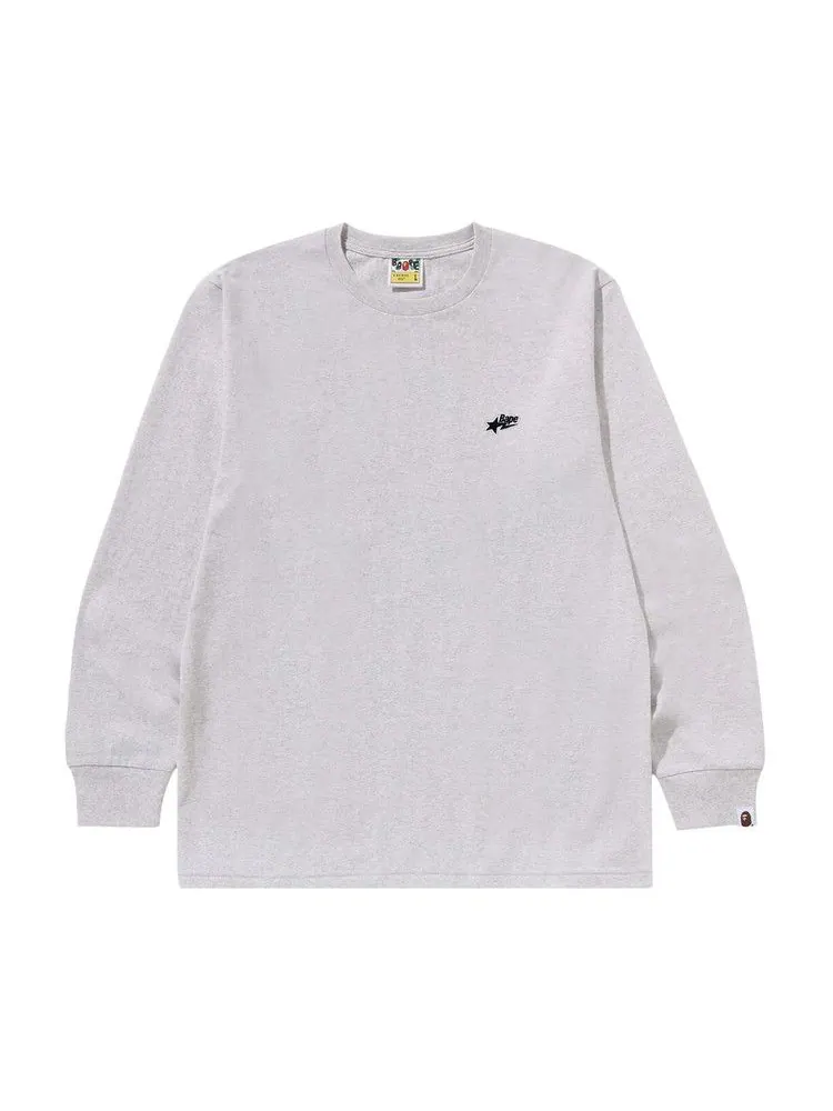 Футболка BAPE Sta One Point Long-Sleeve Tee — изображение 1 из 1, серый