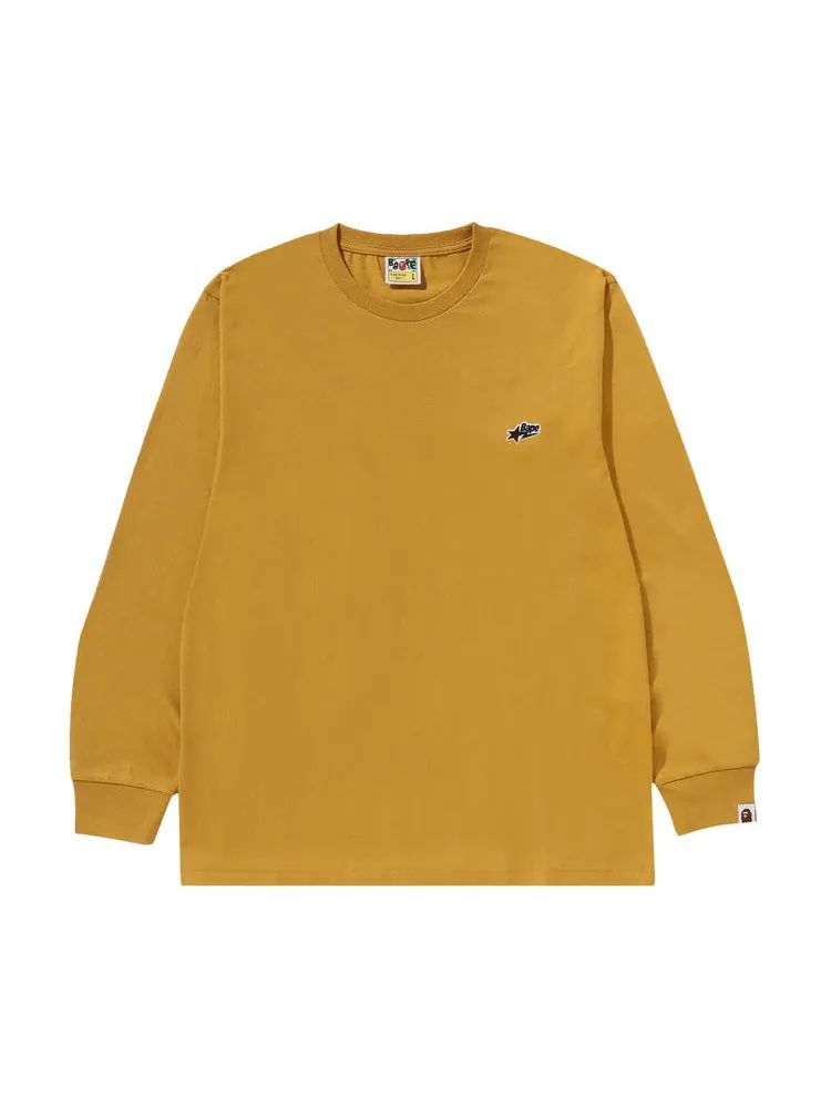 Футболка BAPE Sta One Point Long-Sleeve Tee — изображение 1 из 1, желтый