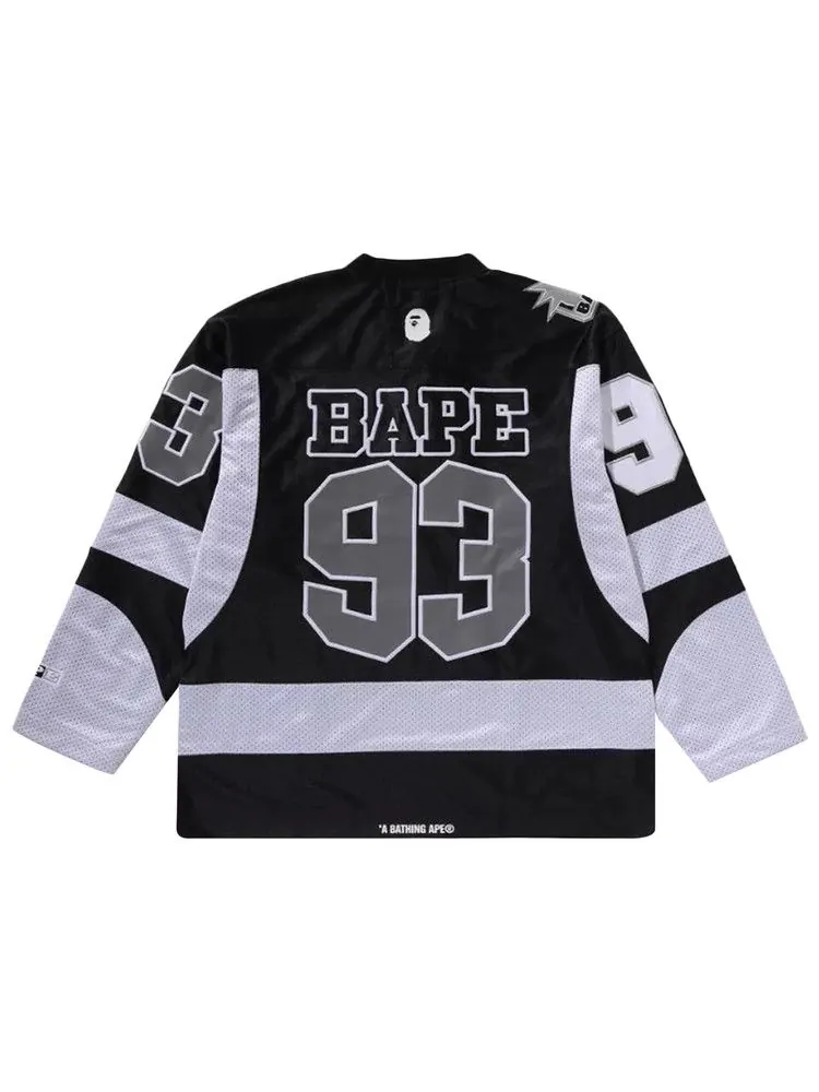 Джерси BAPE Multi Logo Relaxed Fit Long-Sleeve Ice Hockey Jersey — изображение 2 из 2, черный