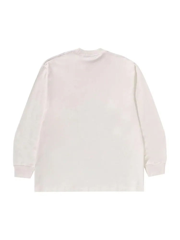 Футболка BAPE One Point Ape Head Relaxed Fit Long-Sleeve Tee — изображение 2 из 3, белый