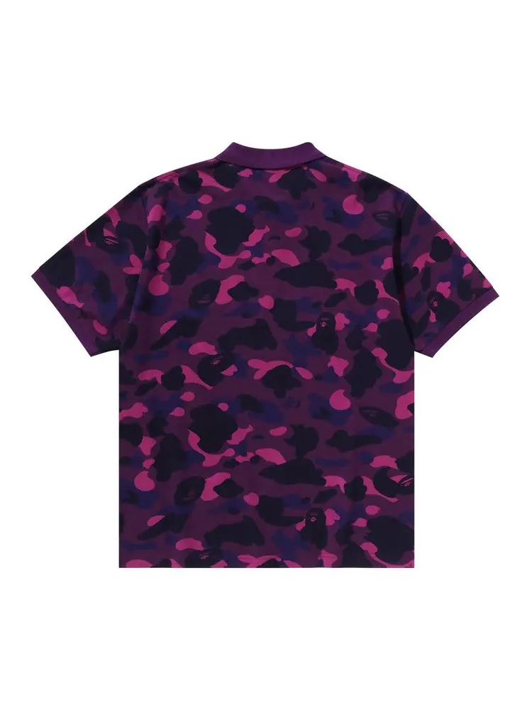Поло BAPE Color Camo Large Ape Head Relaxed Fit Polo Shirt — изображение 2 из 2, фиолетовый