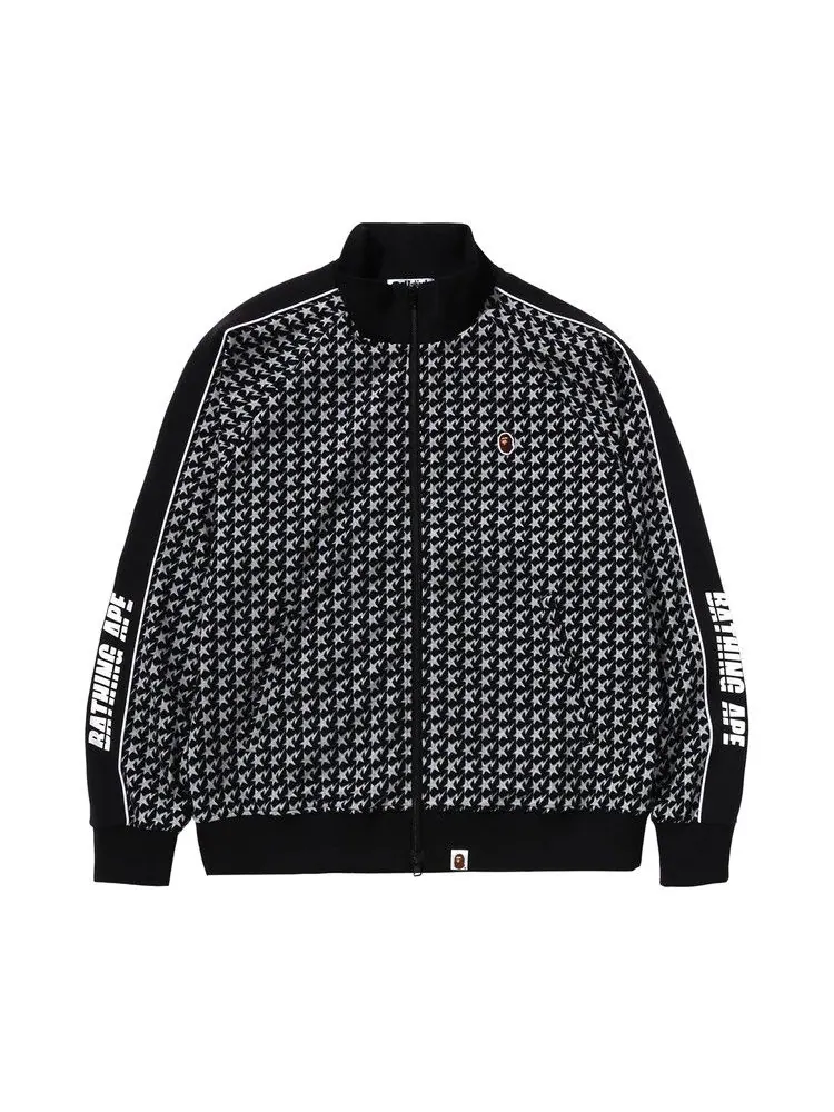 Спортивная куртка BAPE Sta Houndstooth Jacquard Track Jacket — изображение 1 из 3, черный