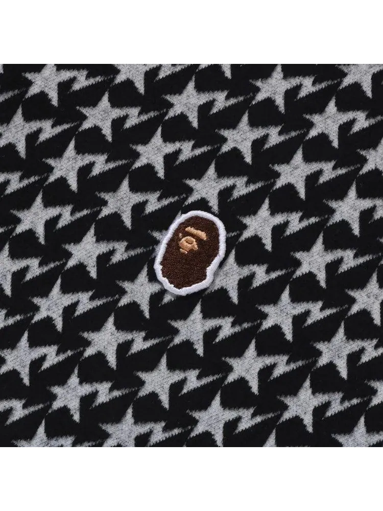 Спортивная куртка BAPE Sta Houndstooth Jacquard Track Jacket — изображение 3 из 3, черный