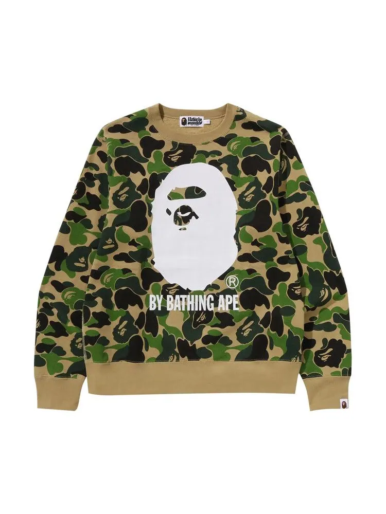 Свитер BAPE ABC Camo By Bathing Ape Crewneck Sweat — изображение 1 из 3, зеленый