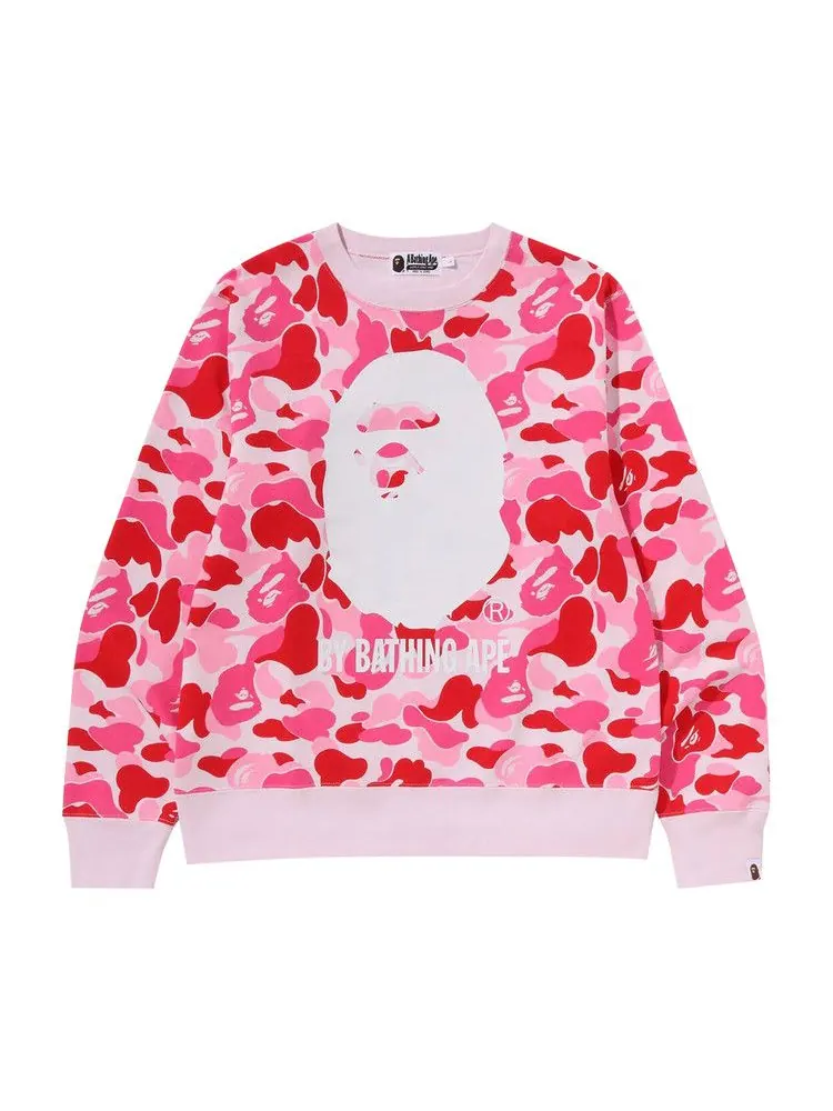 Свитер BAPE ABC Camo By Bathing Ape Crewneck Sweat — изображение 1 из 3, розовый