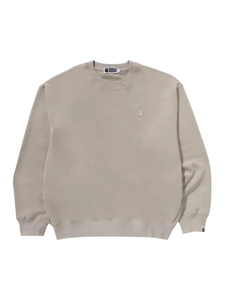 Толстовка BAPE One Point Relaxed Fit Crewneck Sweatshirt — изображение 1 из 3, бежевый