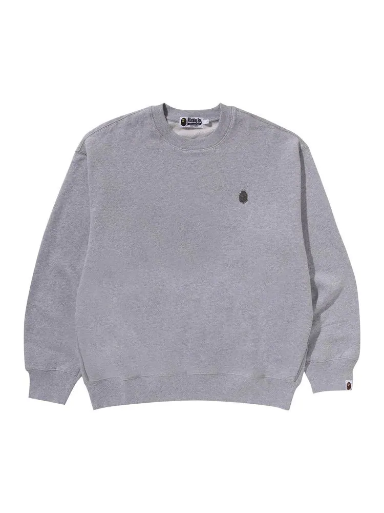 Толстовка BAPE One Point Relaxed Fit Crewneck Sweatshirt — изображение 1 из 3, серый